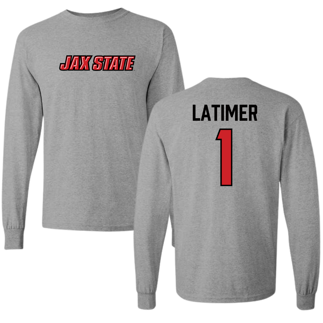 Jacksonville State University Football Sport Gray Long Sleeve - #1 Geimere Latimer