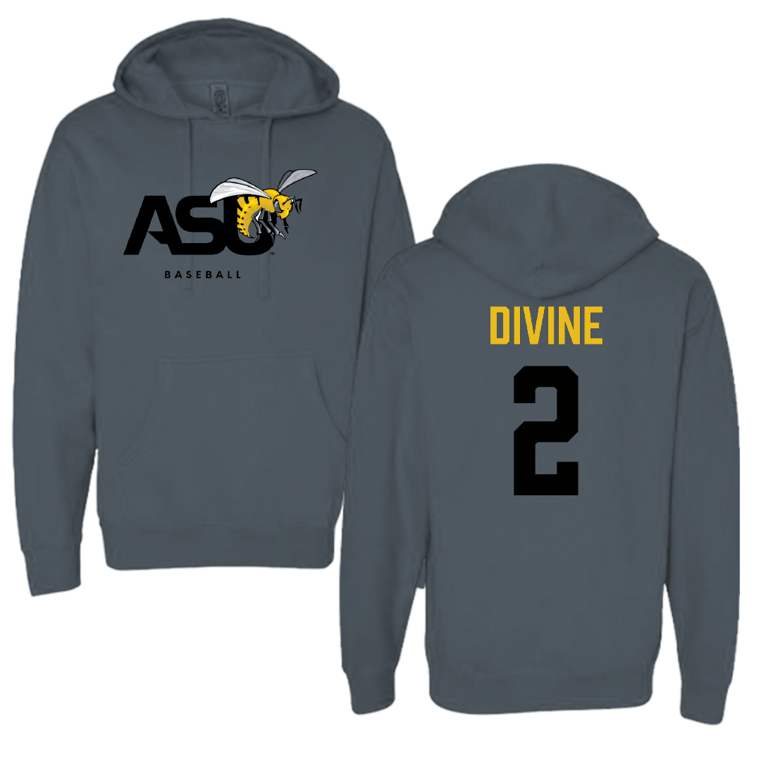 Alabama State University Baseball Dark Gray Hoodie - #2 Breydon Divine
