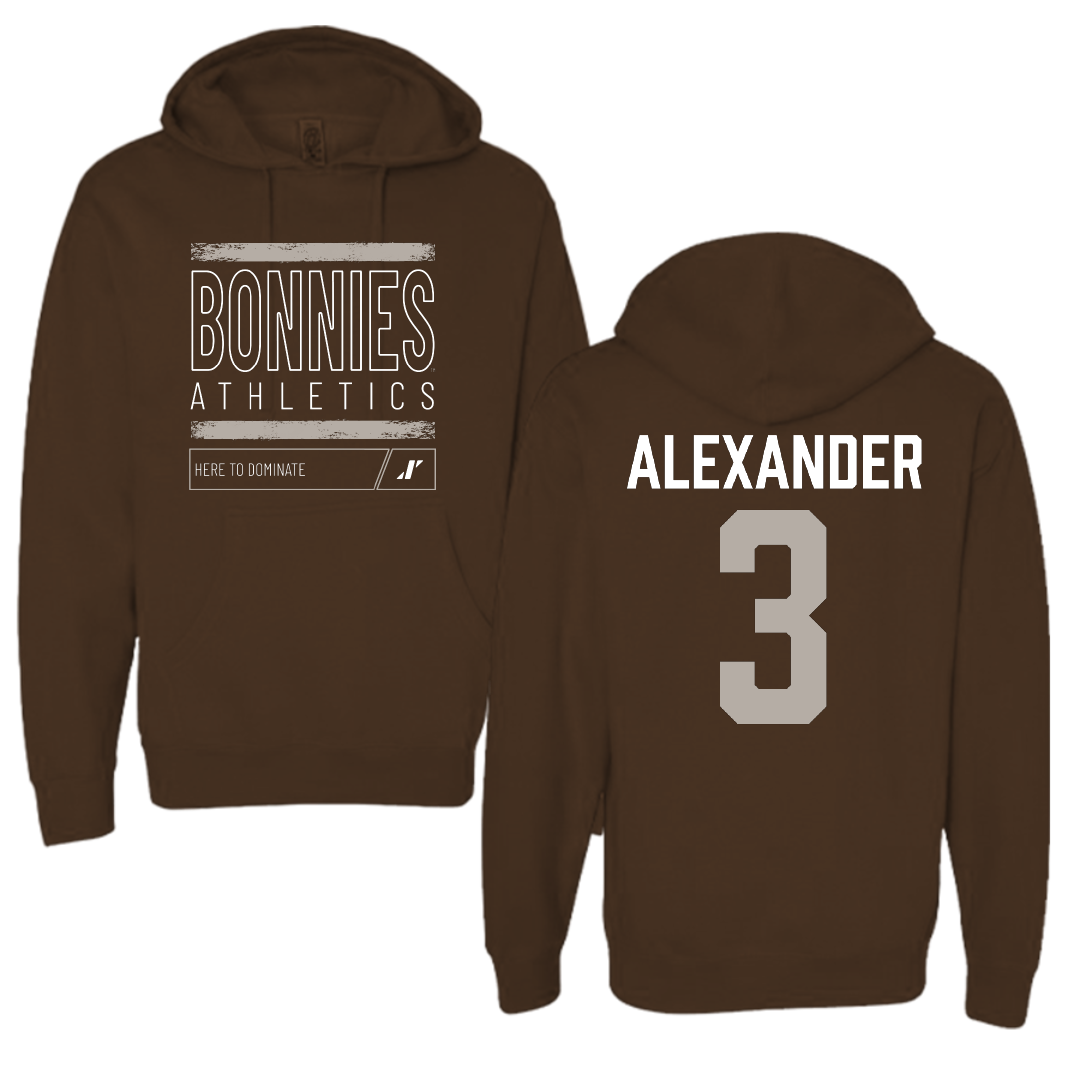 St. Bonaventure University Soccer Brown Dominate Hoodie - #3 Chanel Alexander