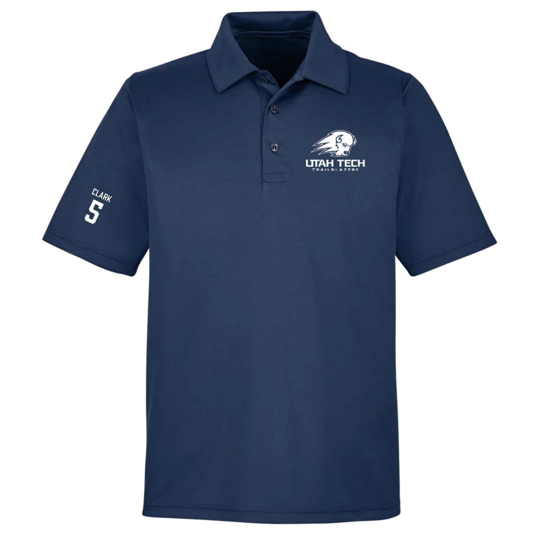 Utah Tech University Baseball Navy Polo - #5 Cayden Clark