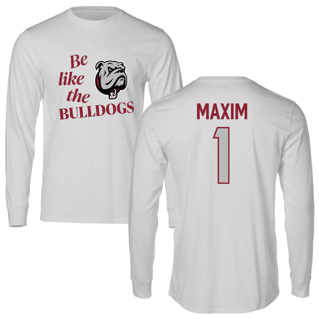 Dean College Baseball Light Gray Be Like Us Performance Long Sleeve - #1 Bert Maxim