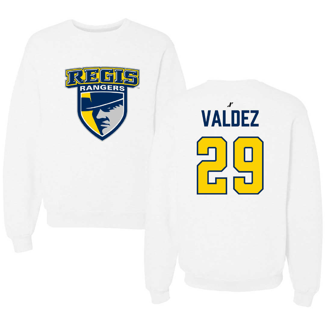 Regis University (Colorado) Lacrosse White Crewneck - #29 Alyse Valdez