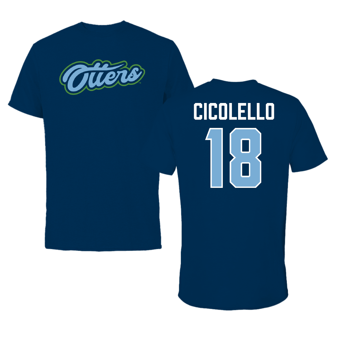Cal State Monterey Bay Baseball Navy Performance Tee - #18 Vincent Cicolello
