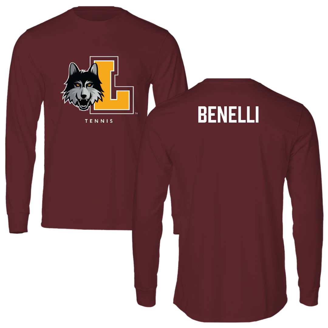 Loyola University-Chicago TF and XC Maroon Mascot Performance Long Sleeve - Francesco Benelli