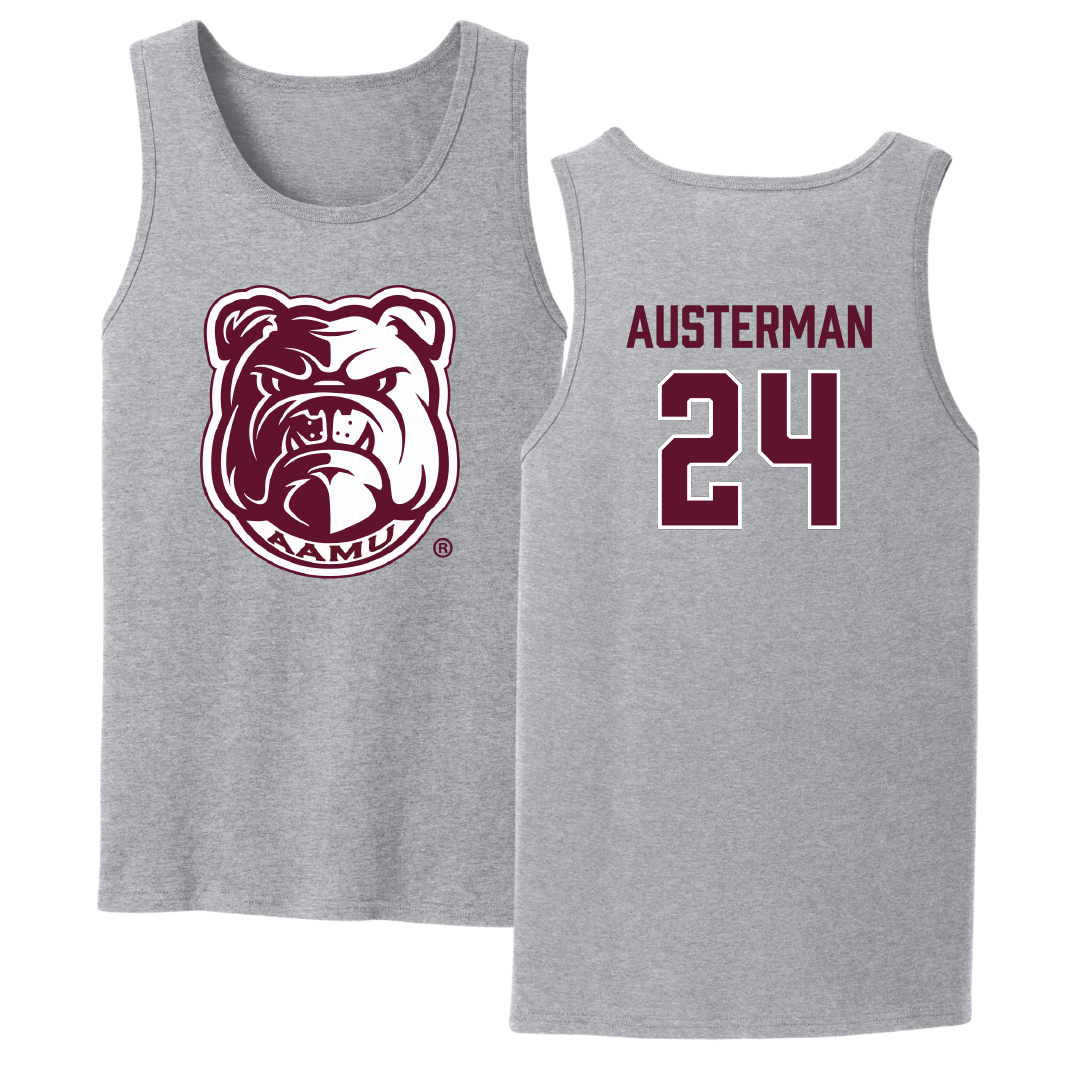 Alabama A&M University Softball Sport Gray Tank Top - #24 Kali Austerman
