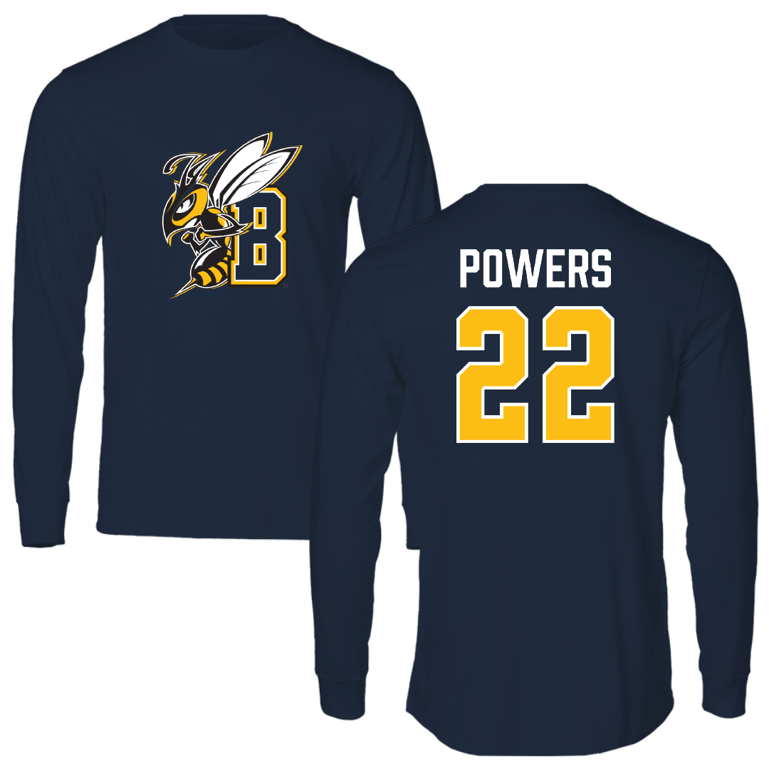 Montana State University Billings Soccer Navy Long Sleeve - #22 Briel Powers