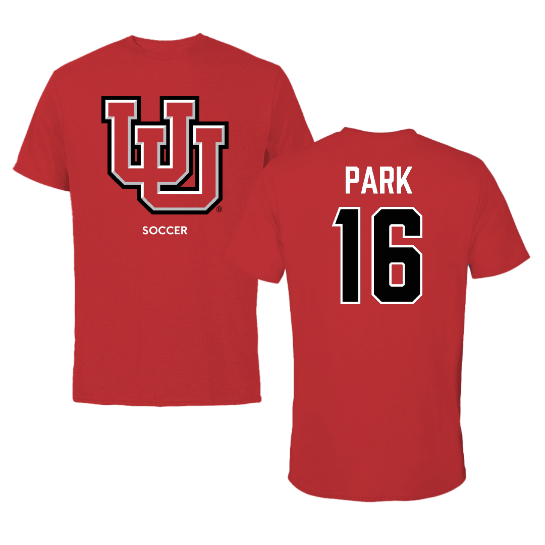 University of Utah Soccer (W) Red Performance Tee - #16 Rylan Park