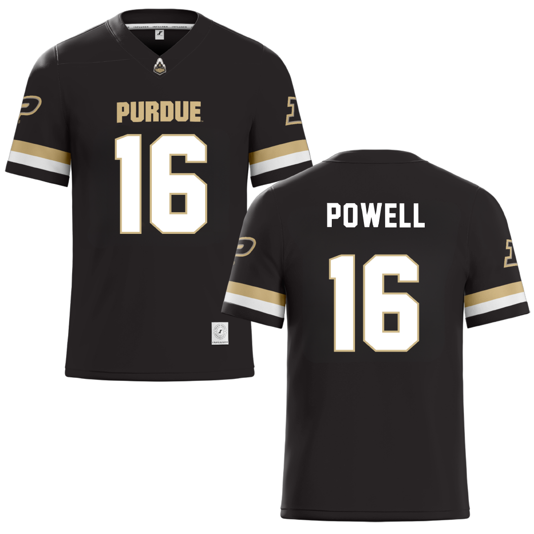 Purdue University Black Football Jersey - #16 Emanuell Powell