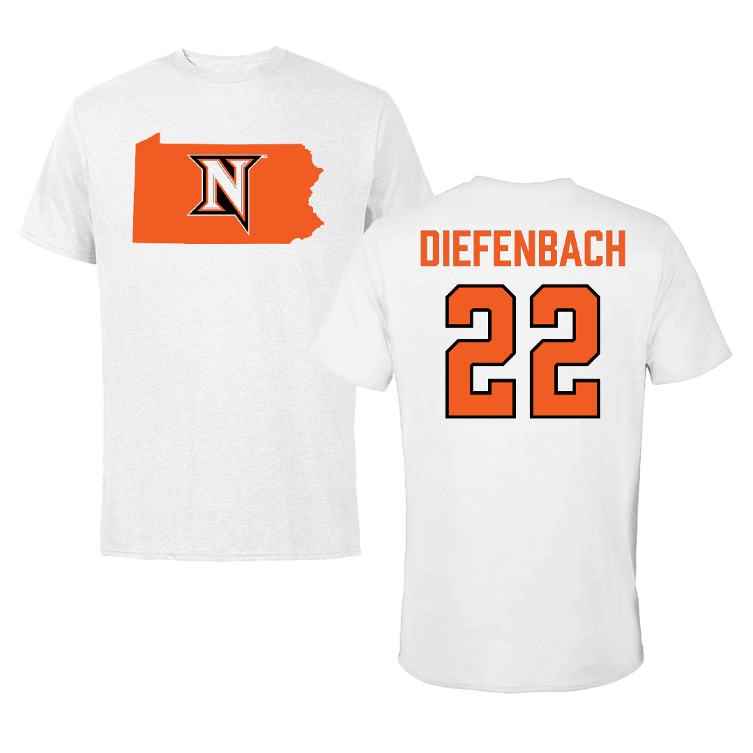Northampton Community College Baseball White State Performance Tee - #22 Jared Diefenbach