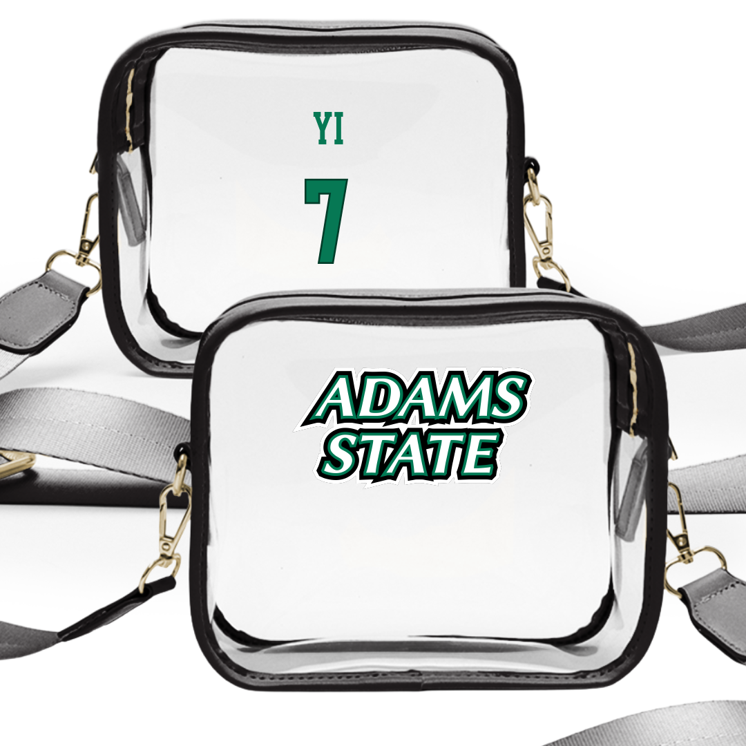 Adams State University Baseball Black Clear Stadium Bag - #7 Austin Yi
