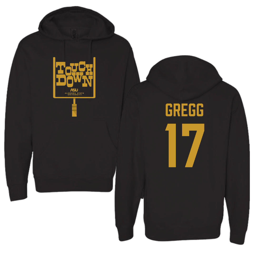 Alabama State University Football Black Touchdown Hoodie - #17 Asa Gregg