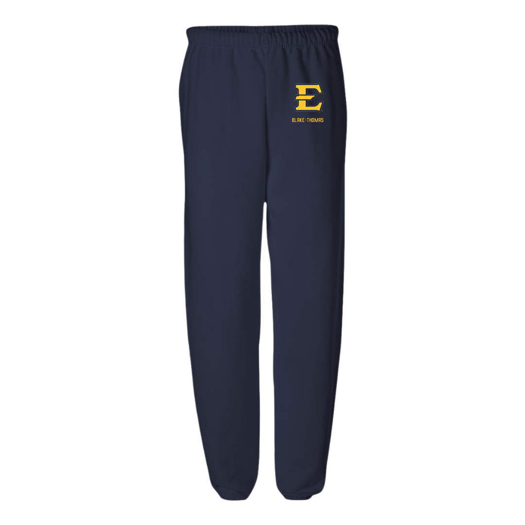 East Tennessee State University Football Navy Sweatpants - #38 Reed Blake-Thomas