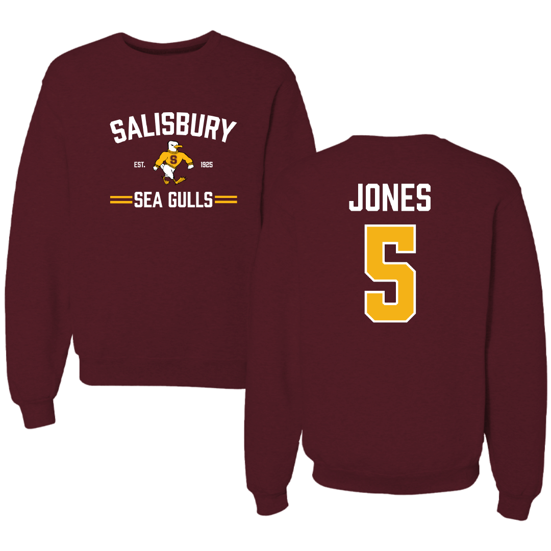 Salisbury University Softball Maroon General Crewneck - #5 Camille Jones