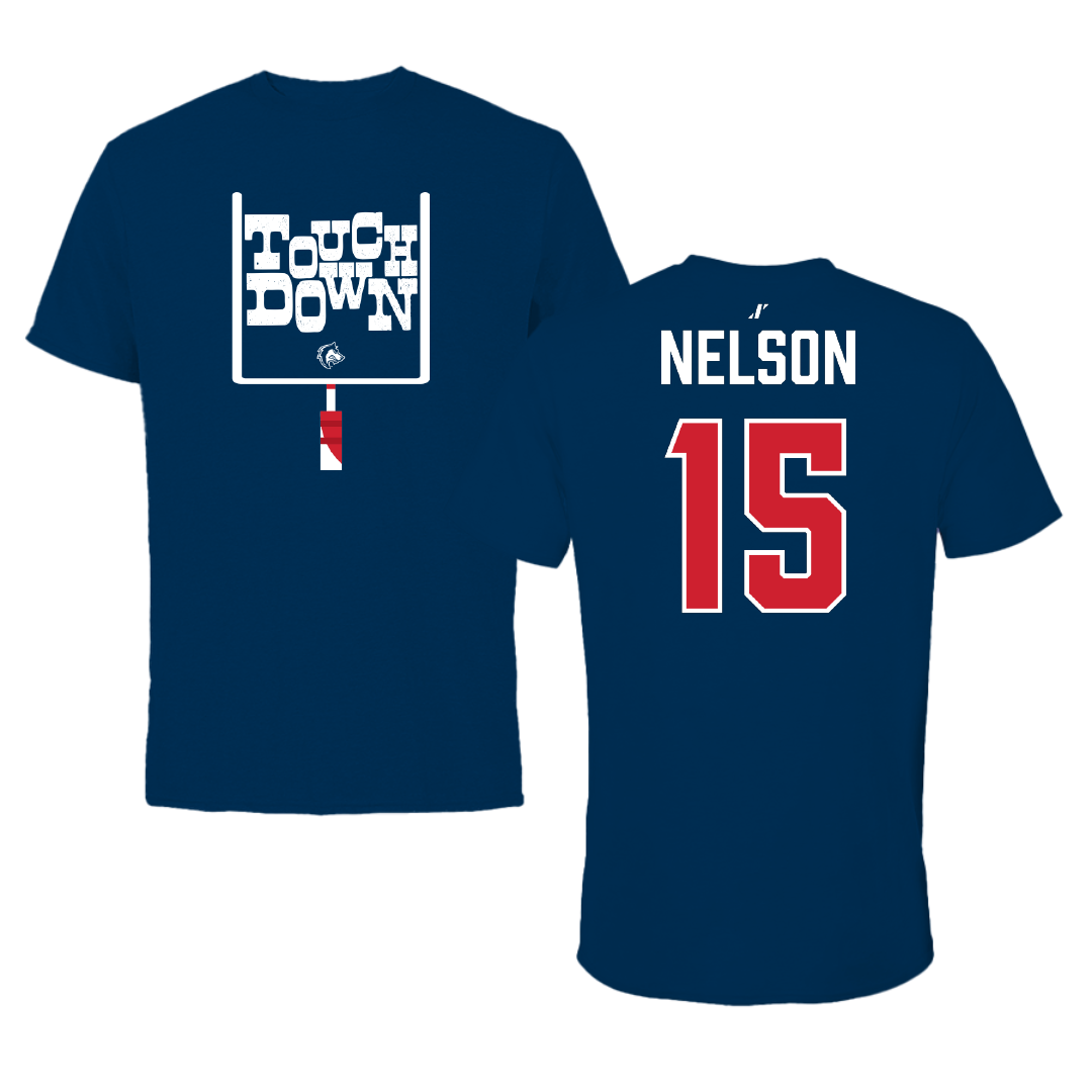 Colorado State University-Pueblo Football Navy Touchdown Performance Tee - #15 Chase Nelson
