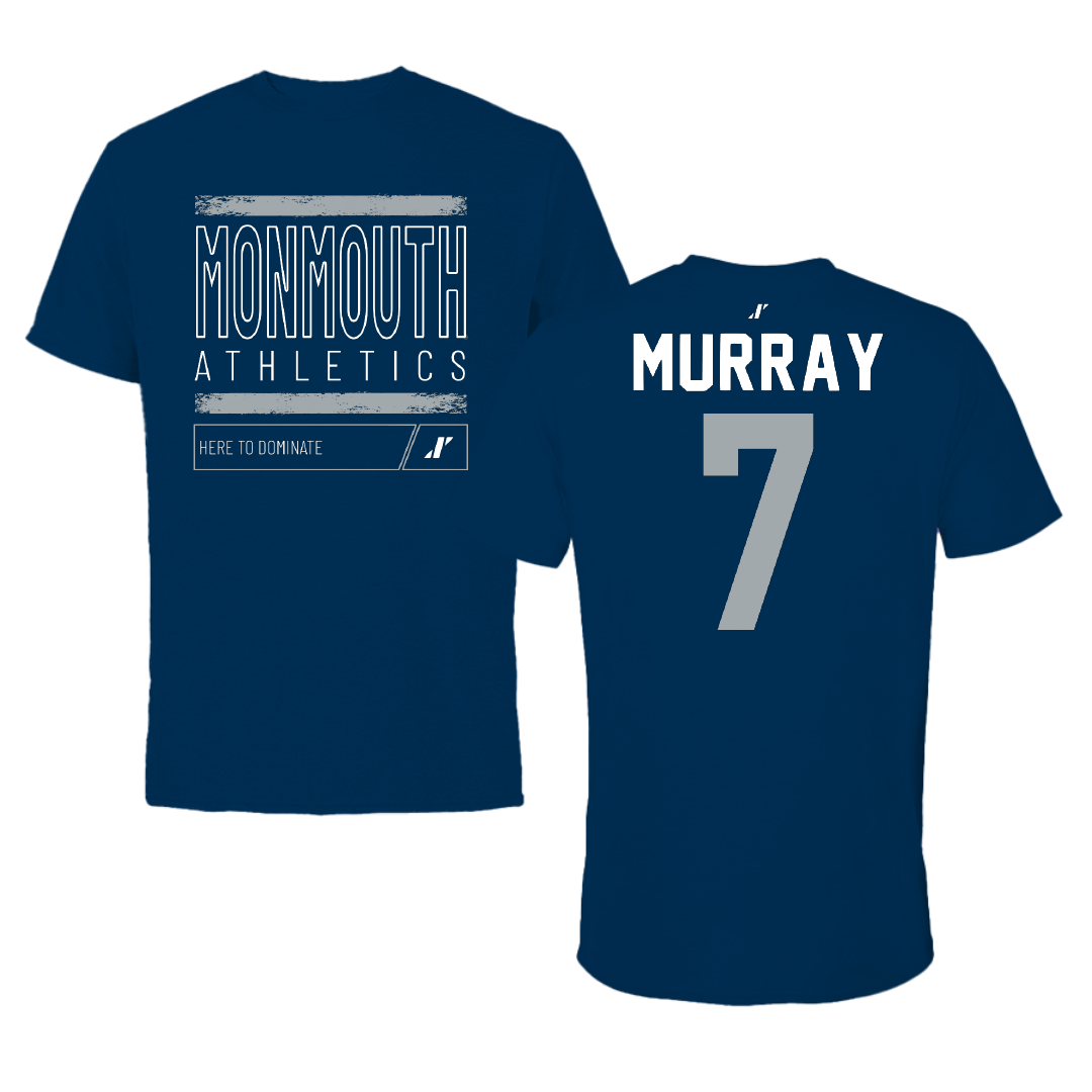 Monmouth University Basketball Navy Dominate Performance Tee - #7 Isabella Murray