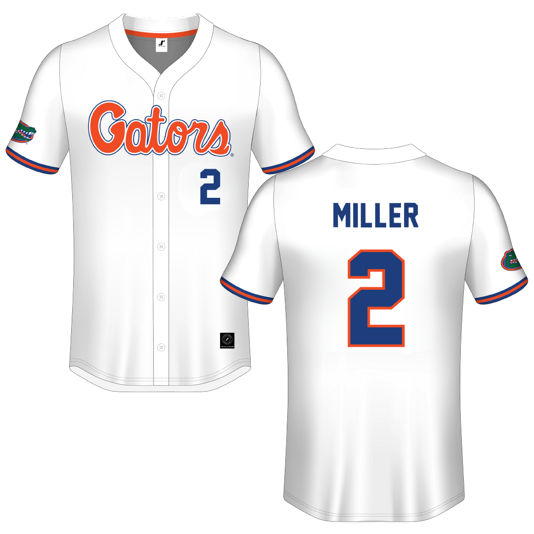 University of Florida White Button-Down Jersey - #2 Sam Miller
