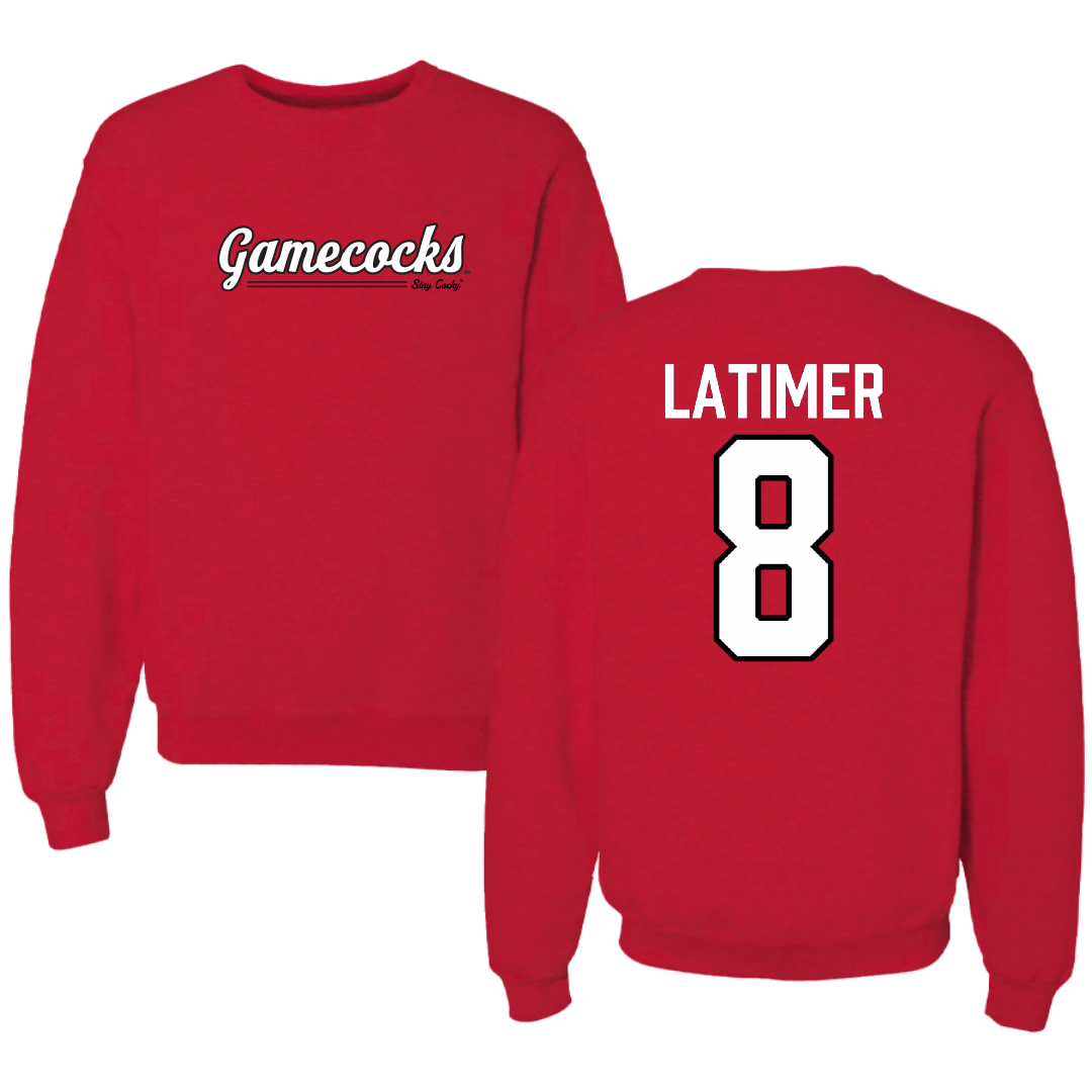 Jacksonville State University Football Red General Crewneck - #8 Geimere Latimer