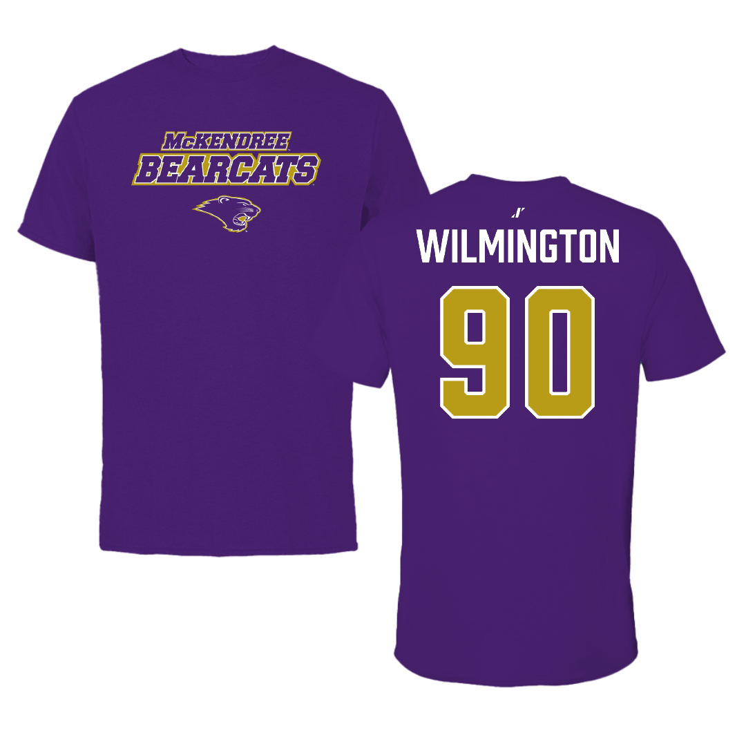 McKendree University Football Purple General Performance Tee - #90 Dwayne Wilmington