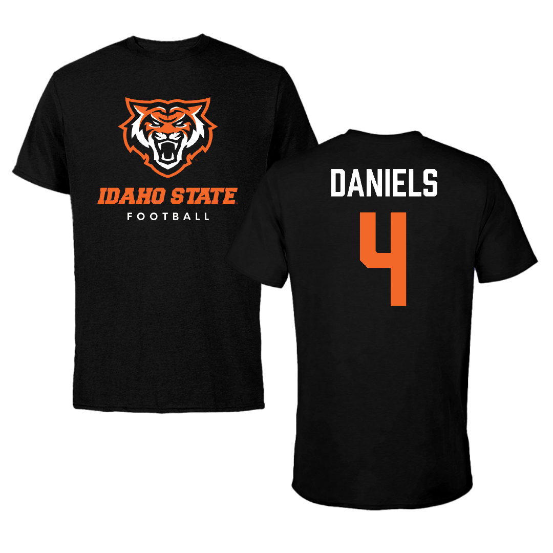 Idaho State University Football Black Tee - #4 Jackson Daniels