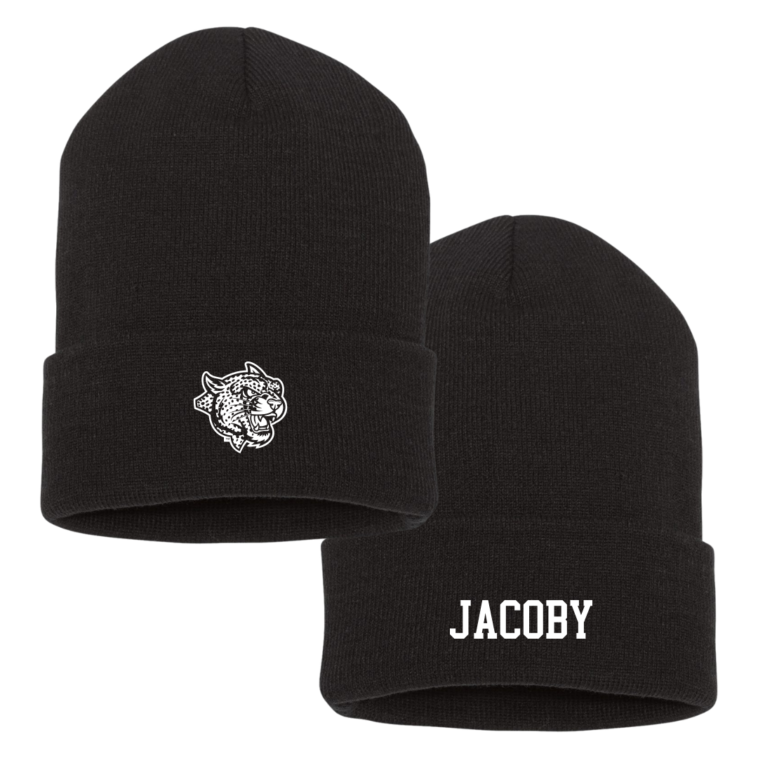 Lafayette College Football Black Beanie - #81 Carson Jacoby