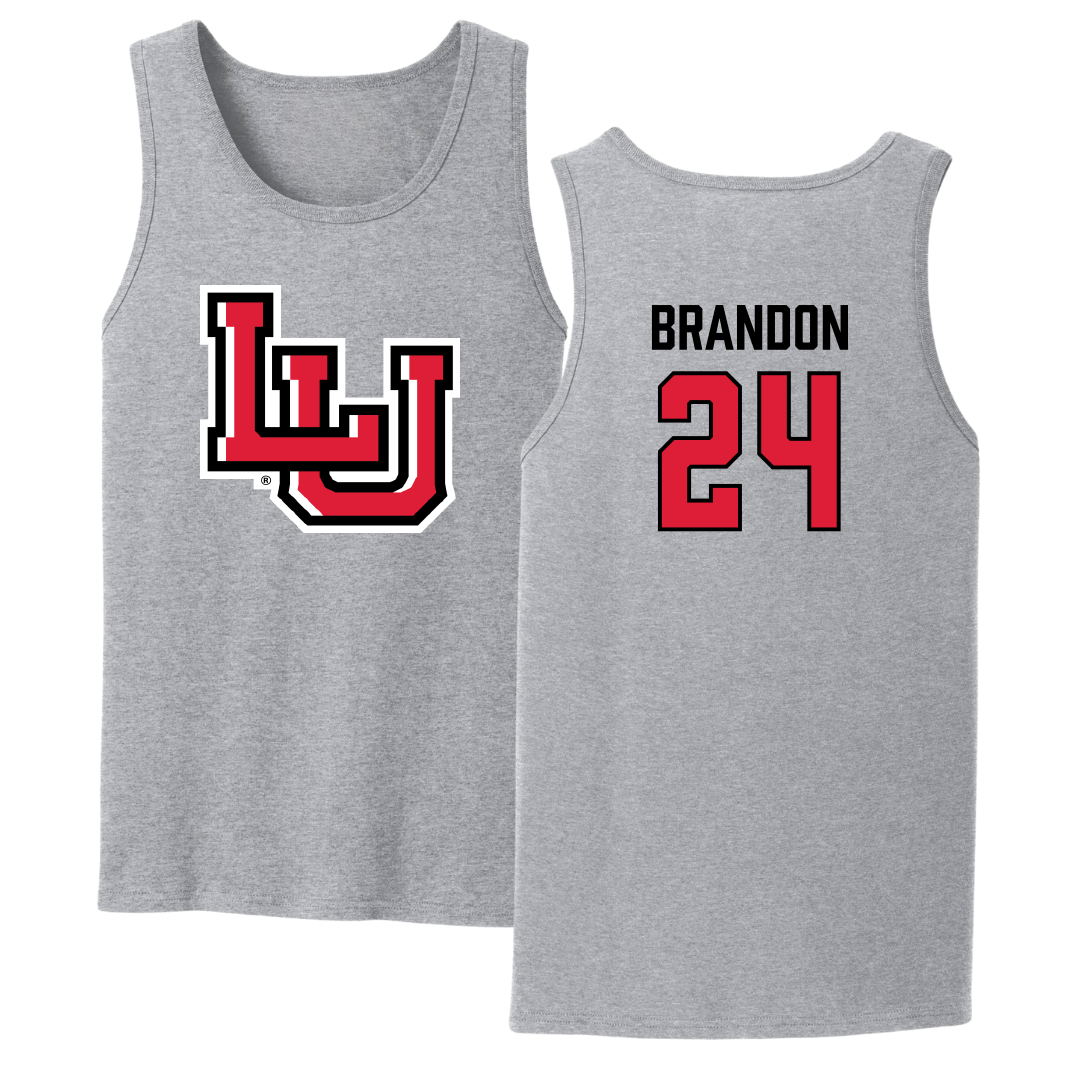 Lamar University Softball Sport Gray Tank Top - #24 Trinity Brandon