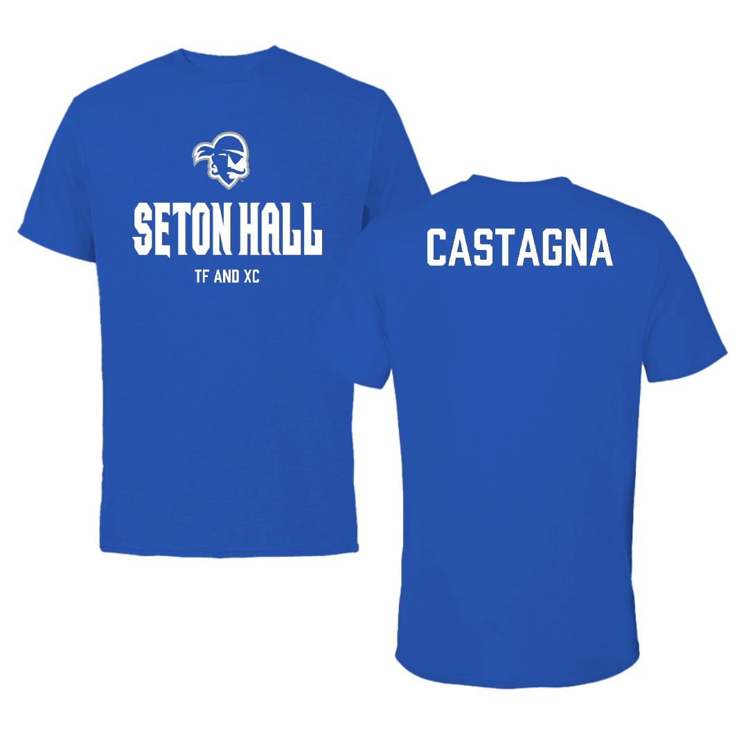 Seton Hall University TF and XC Blue Performance Tee - Laura Castagna