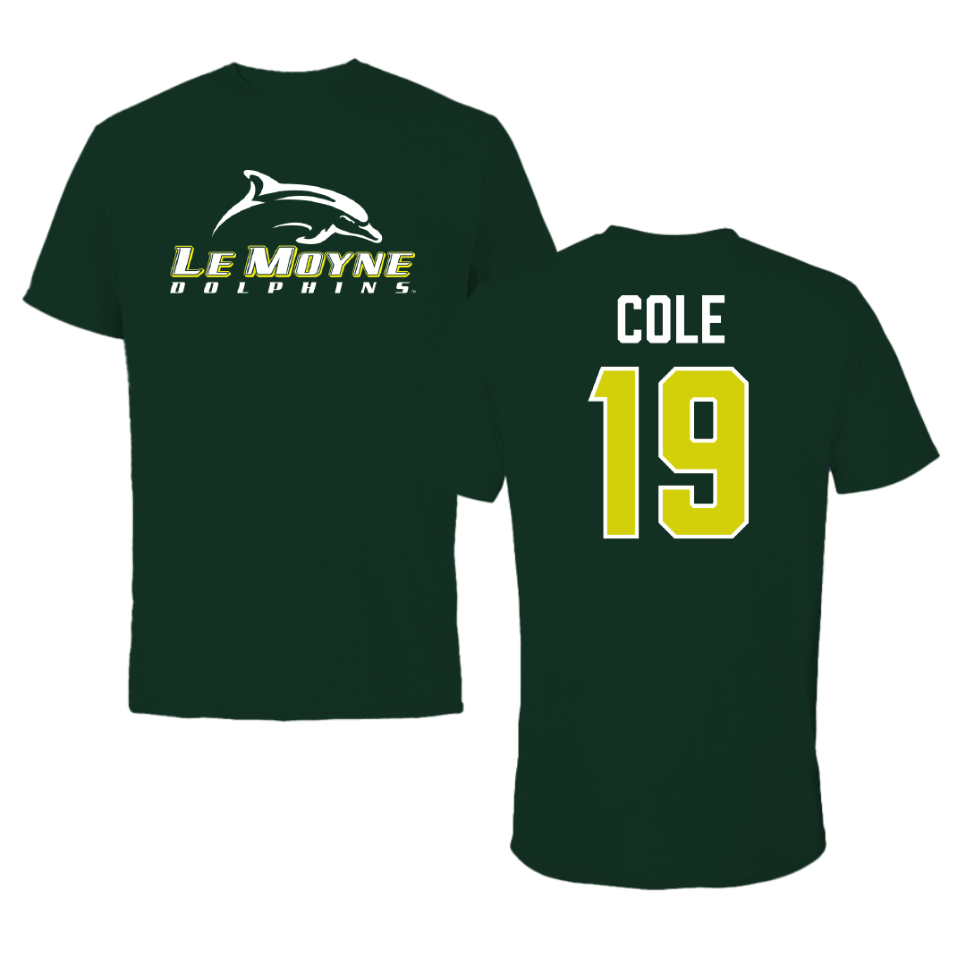 Le Moyne College Lacrosse (W) Forest Green Performance Tee - #19 Allison Cole