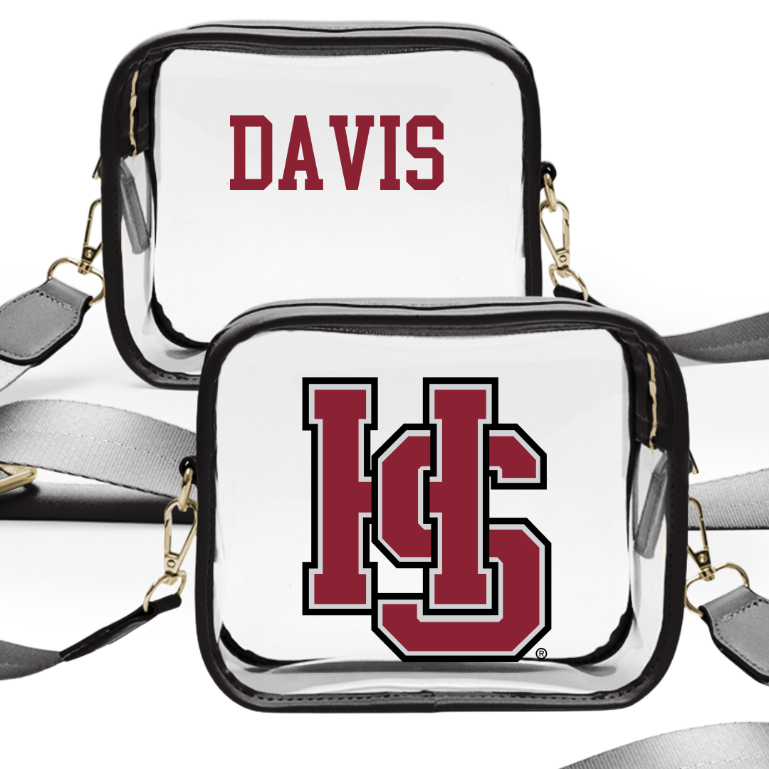 Hampden-Sydney College Tennis (M) Black Clear Stadium Bag - Thomas Davis