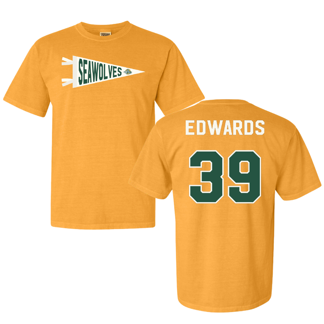 University of Alaska Anchorage Ice Hockey Gold Pennant Comfort Colors Tee - #39 Tanner Edwards