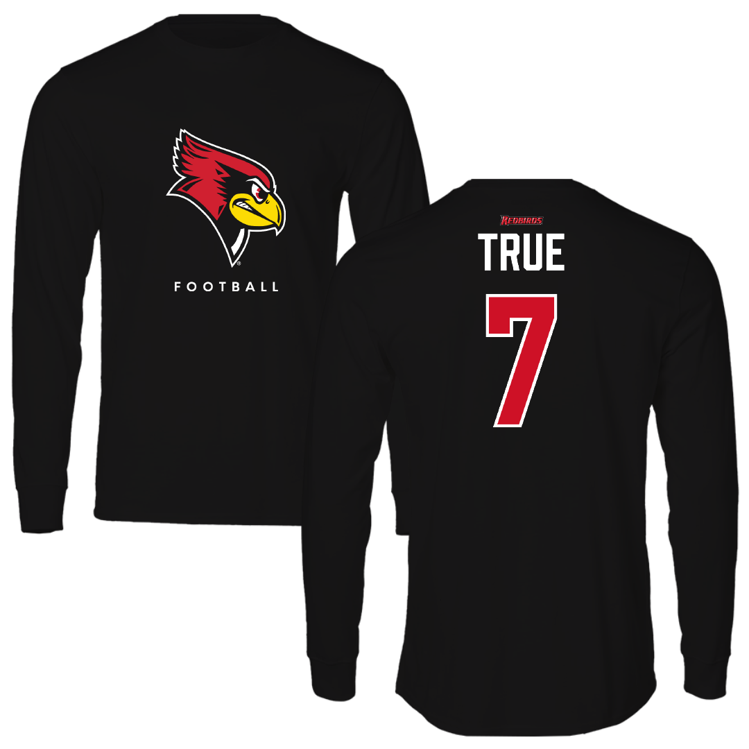 Illinois State University Football Black Mascot Long Sleeve - #7 Nick True