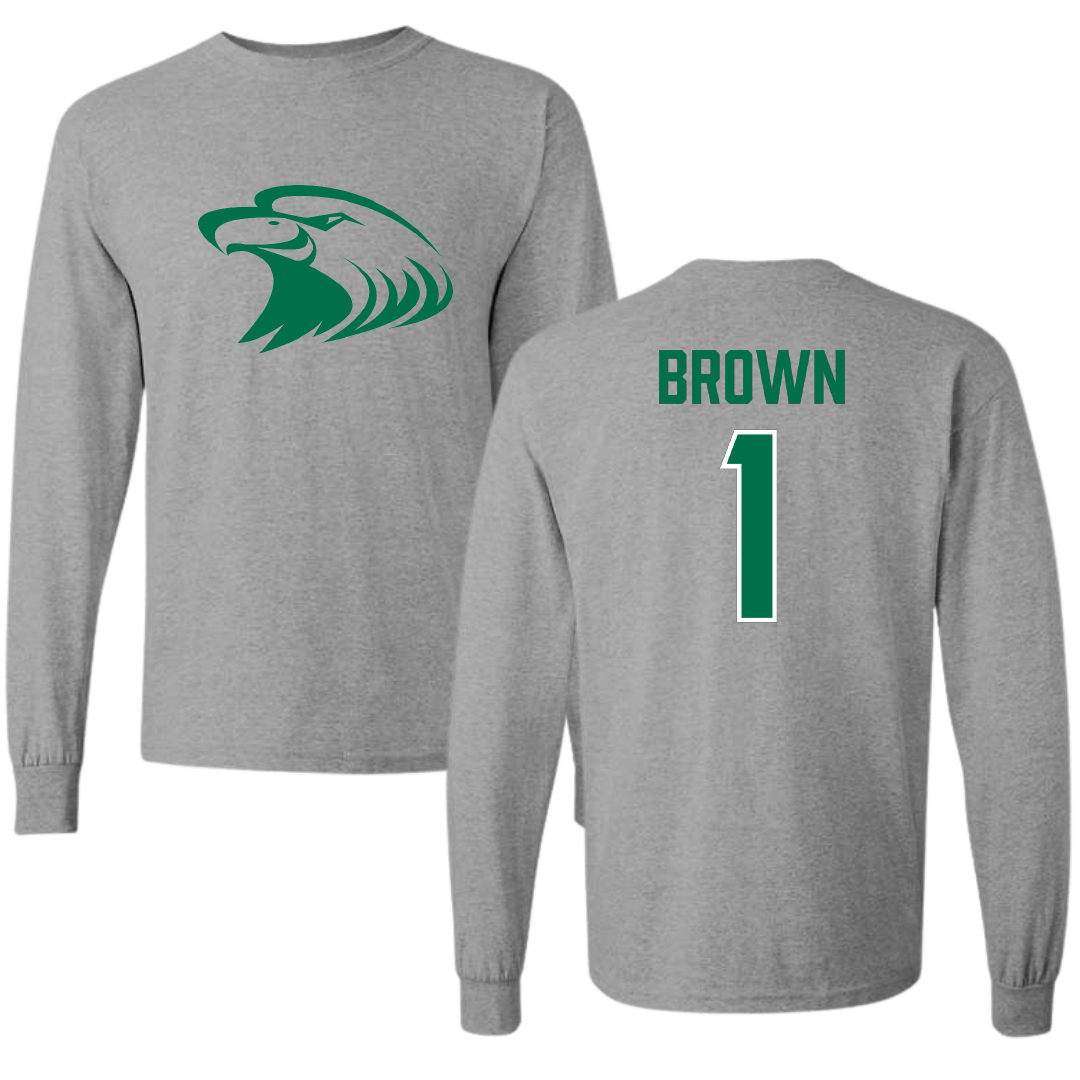Central Methodist University Basketball (M) Sport Gray Long Sleeve - #1 Seth Brown