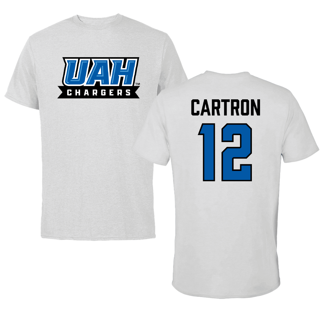 Huntsville Softball Light Gray Performance Tee - #12 Maddie Cartron