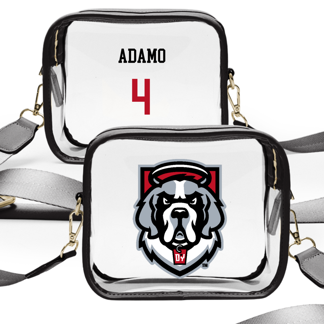D'Youville University Softball Black Clear Stadium Bag - #4 Gianna Adamo