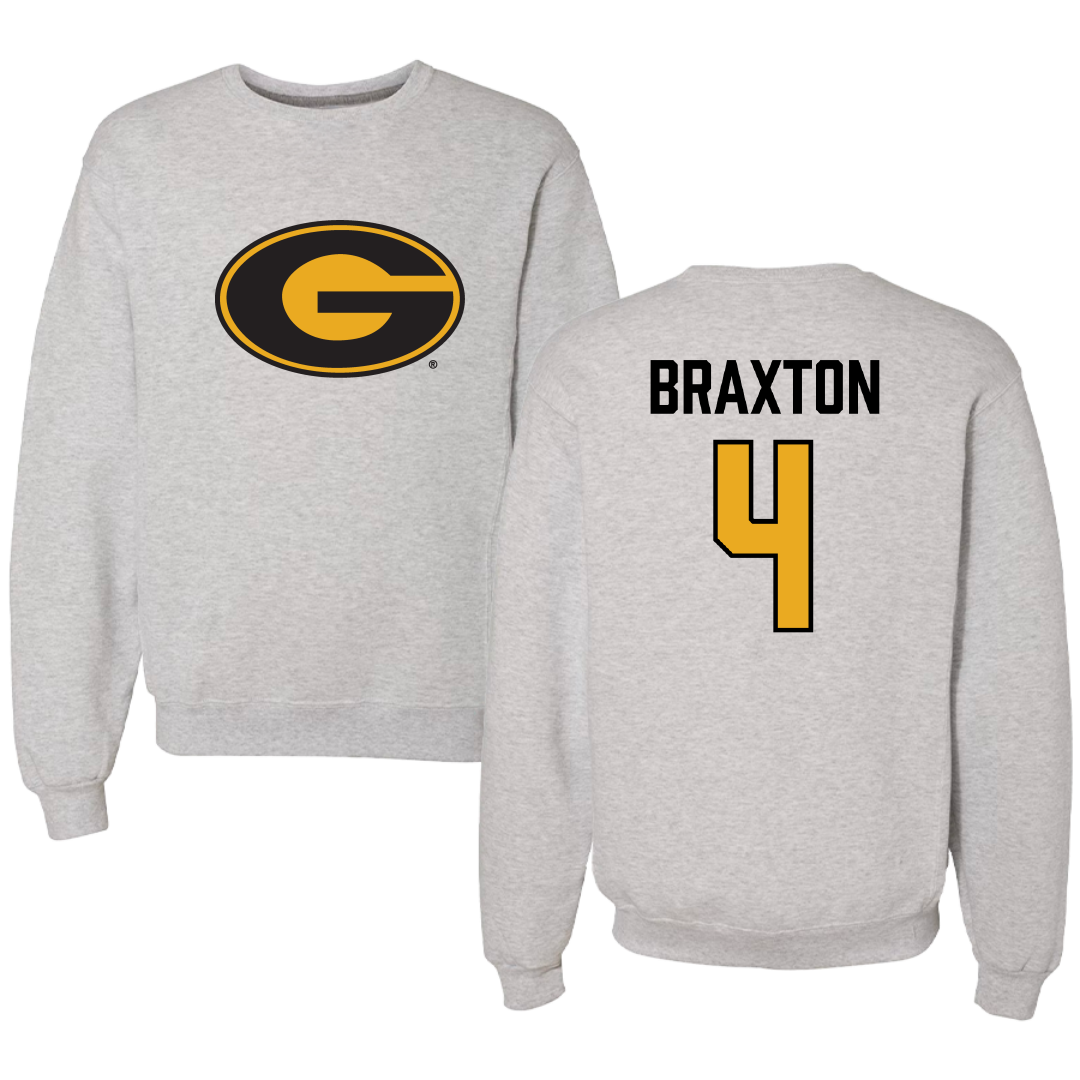 Grambling State University Baseball Gray Crewneck - #4 Dillon Braxton