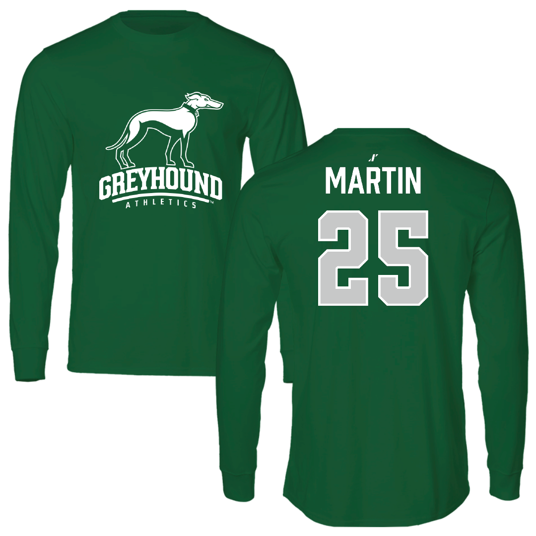 Eastern New Mexico University Baseball Green Long Sleeve - #25 Adrien Martin