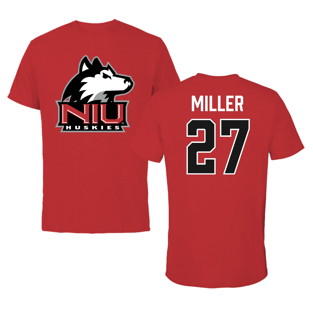 Northern Illinois University Softball Red Performance Tee - #27 Natalie Miller