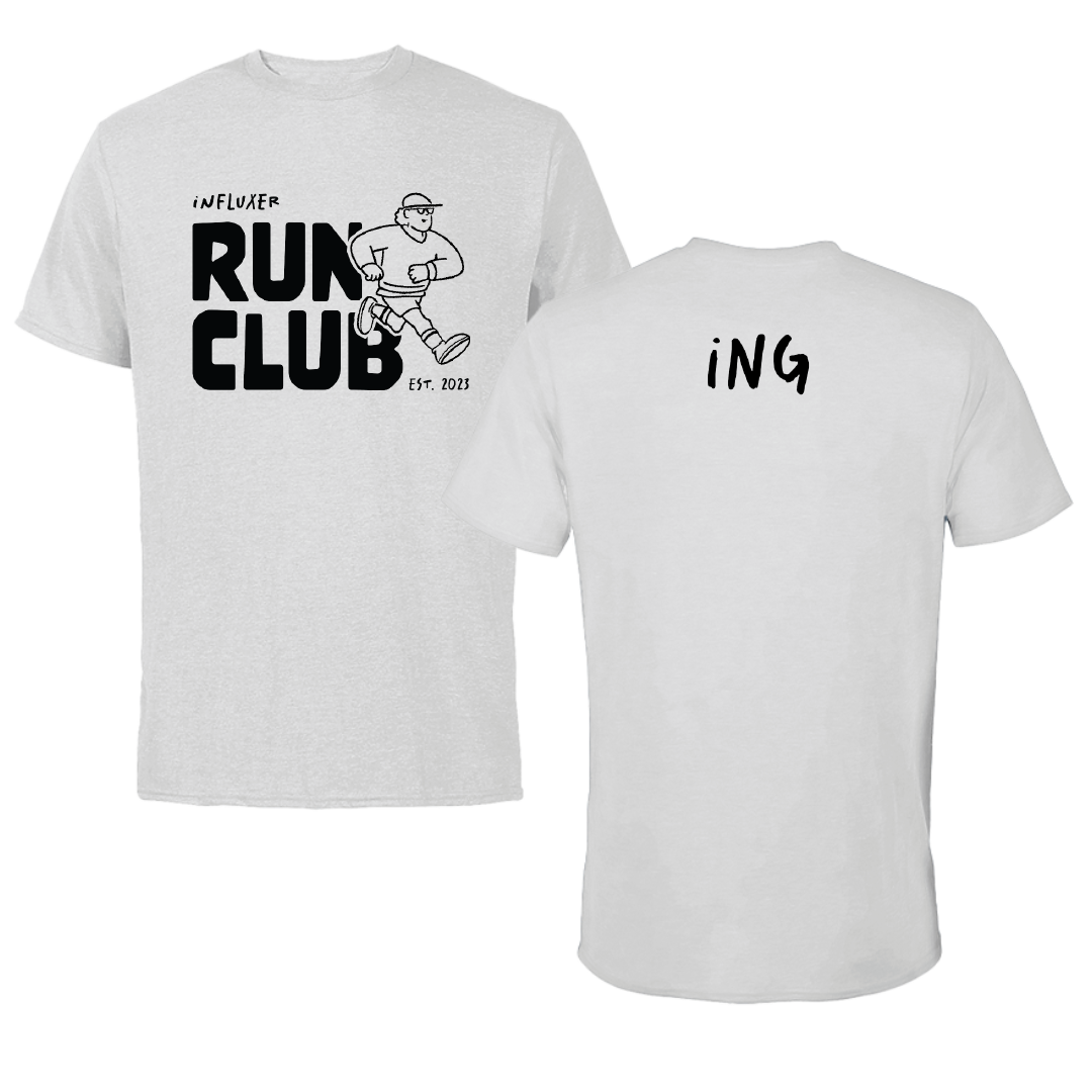 TF and XC Light Gray Influxer Run Club Tee - Soujit Ing