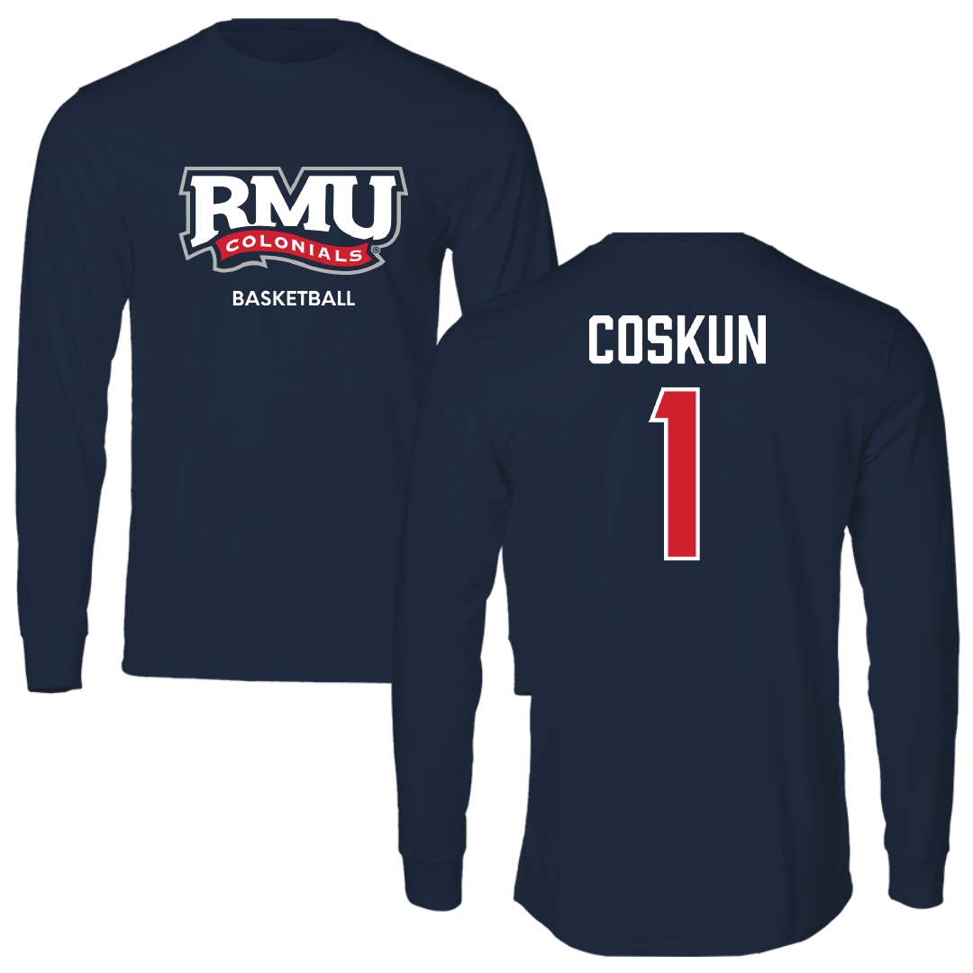Robert Morris University Basketball (W) Navy RMU Long Sleeve - #1 Tuana Coskun