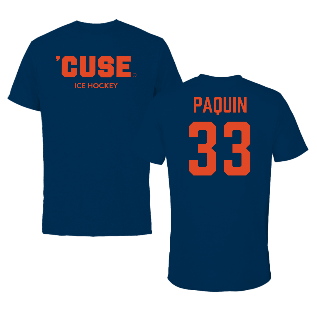 Syracuse University Ice Hockey (W) Navy Performance Tee - #33 Maika Paquin