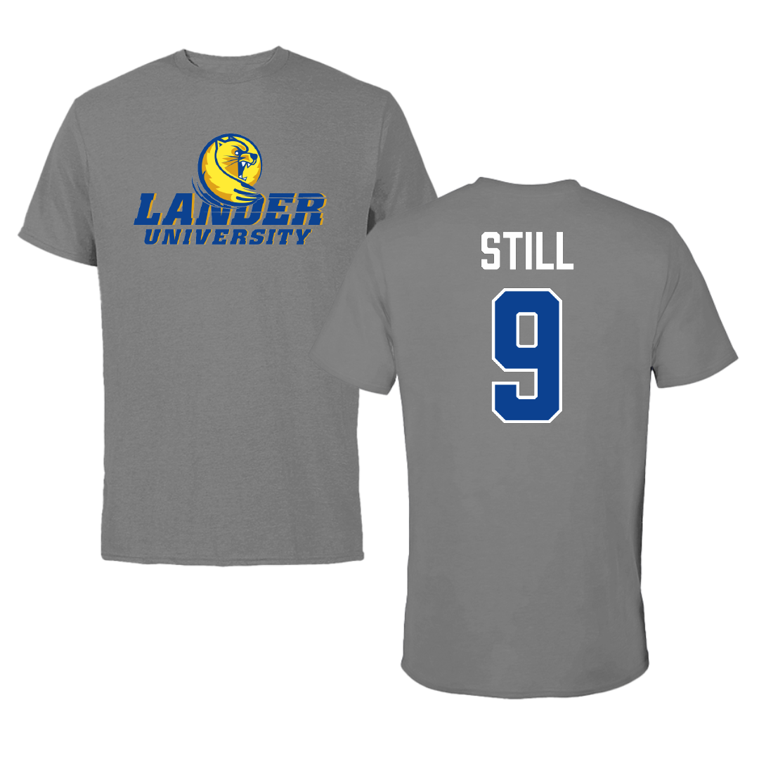 Lander University Baseball Dark Gray Tee - #9 Landen Still