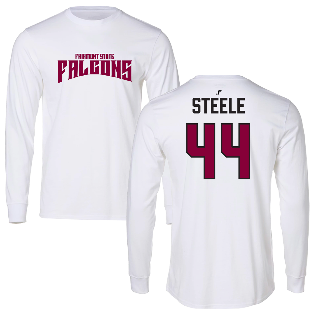 Fairmont State University Football White Classic Performance Long Sleeve - #44 Jayden Steele