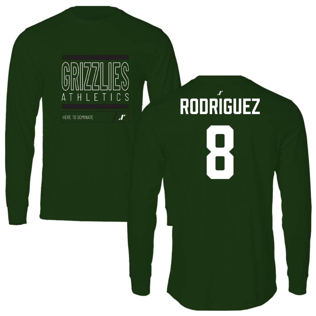 Adams State University Football Forest Green Dominate Long Sleeve - #8 Benjamin Rodriguez