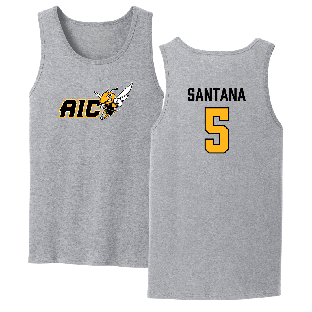 American International College Volleyball Sport Gray Tank Top - #5 Robert Santana