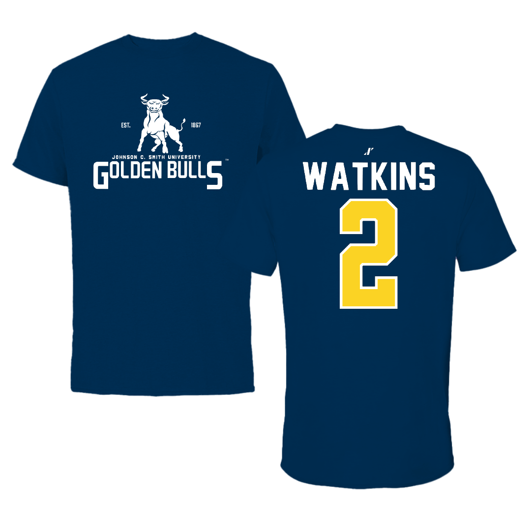 Johnson C. Smith University Basketball Navy General Tee - #2 Madison Watkins