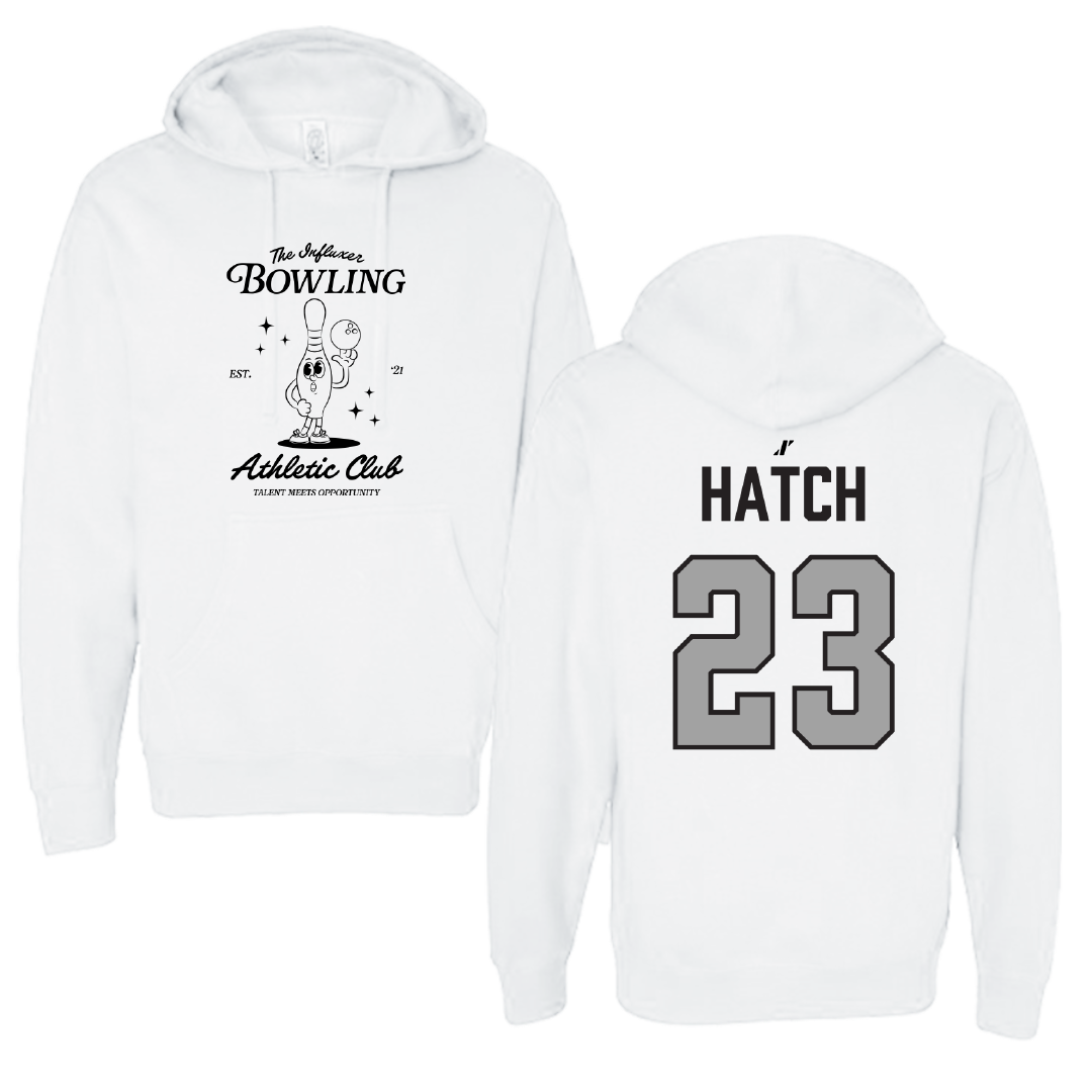 Bowling White Influxer Athletic Club Hoodie - #23 Kevin Hatch