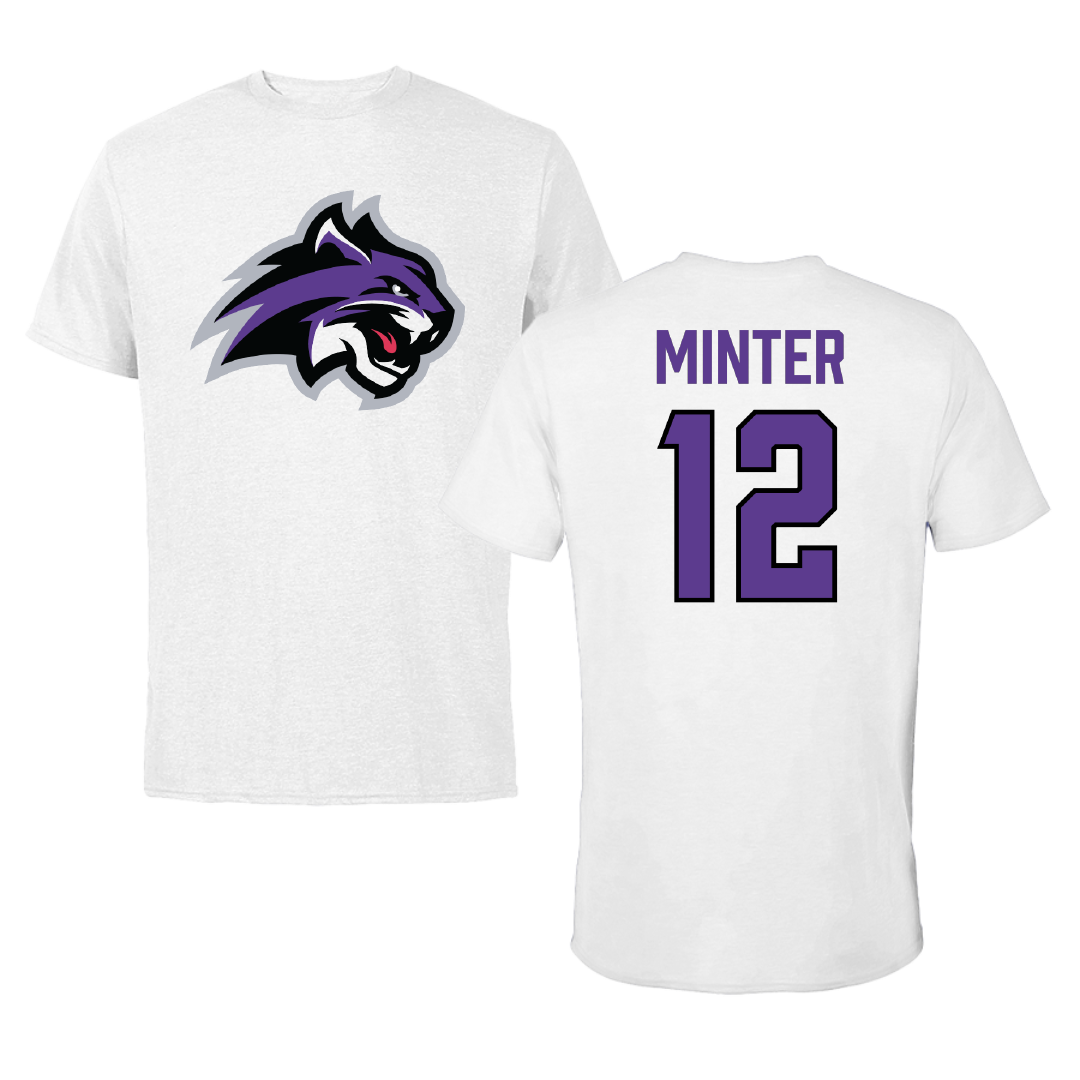 Wiley University Baseball White Performance Tee - #12 Tyson Minter