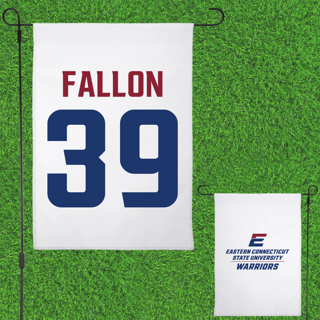 Eastern Connecticut State University Baseball White Garden Flag - #39 Sean Fallon