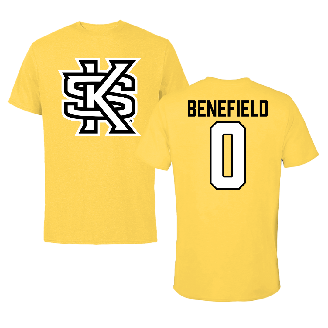 Kennesaw State University Football Yellow Tee - #0 Michael Benefield
