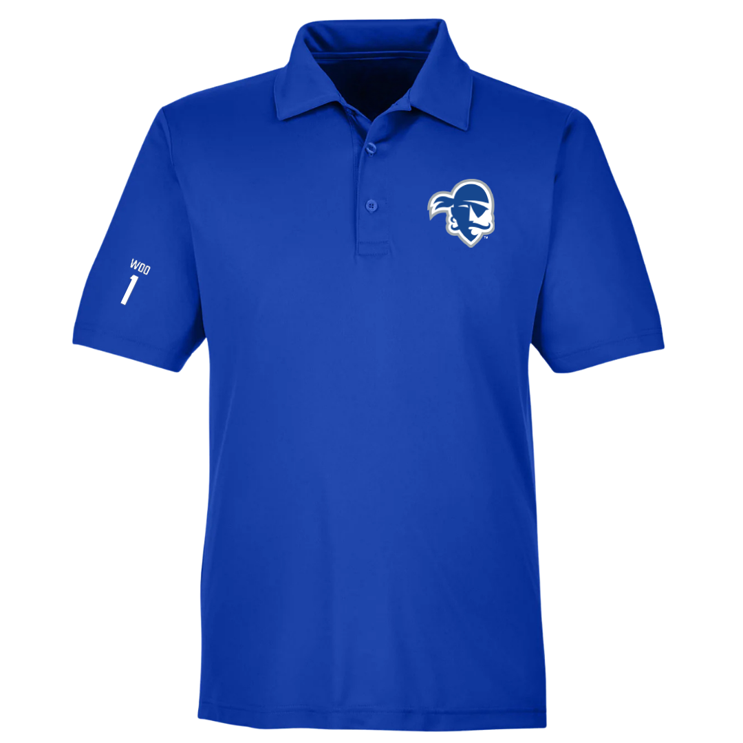 Seton Hall University Volleyball (W) Blue Polo - #1 Mason Woo
