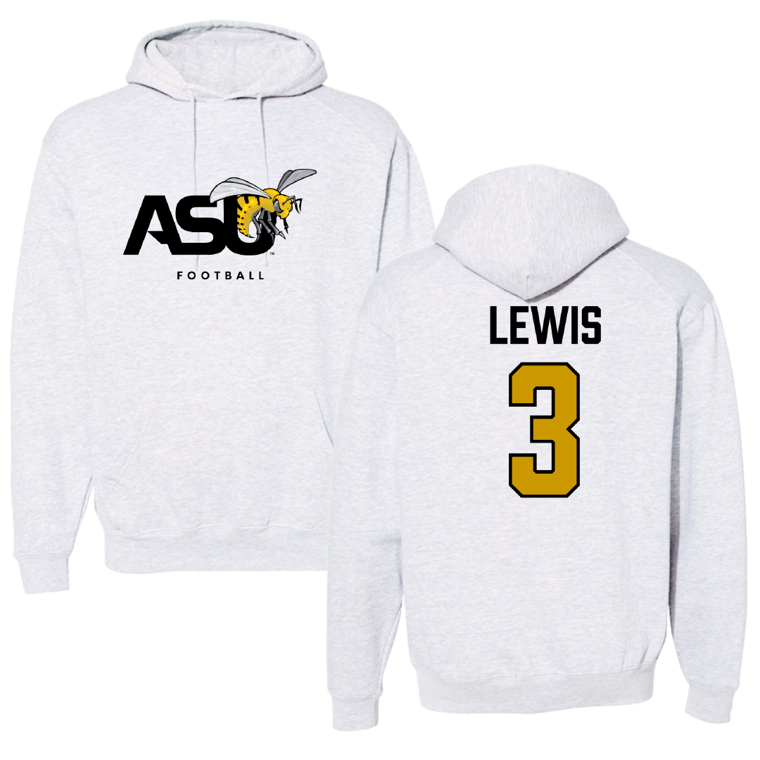 Alabama State University Football Gray Hoodie - #3 Keane Lewis